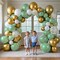 60pcs 12inch Sage Green White Metallic Gold Confetti Balloons (White Gold Green) 12.6 x 7.9 x 0.45 inches